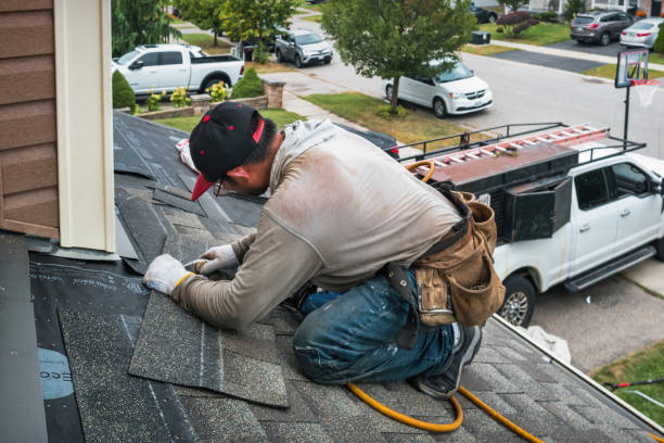 Professional Emergency Roof Repair technician working in Cranbury, NJ
